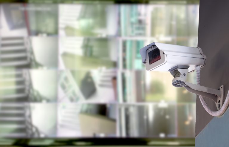 Security camera in the wall in commercial security solutions in new york city